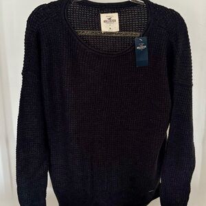 Hollister Women's Dark Knit Crewneck Sweater